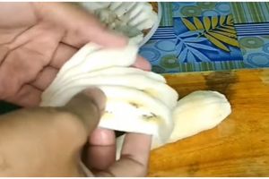 Trik memotong pisang kipas, hasilnya tipis dan nggak mudah putus
