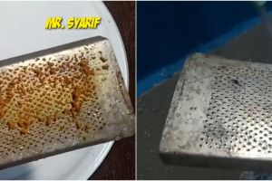 Tanpa pakai sabun, begini trik membersihkan noda kunyit di parutan