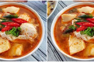 Resep sup pedas tofu telur, kuahnya nendang & cocok saat musim hujan