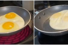 Trik membalik telur ceplok biar kuningnya tak hancur saat dimasak
