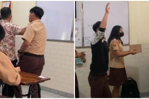 Momen siswa prank beri kejutan ultah sang guru, endingnya bikin haru