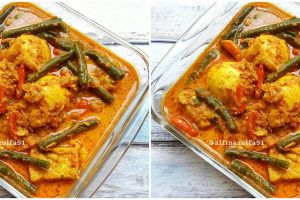 Resep gulai kacang panjang telur, kuah segar dan pedas bikin nagih
