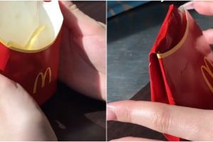 Cara melipat bungkus kentang goreng McD ini bikin isinya tak tumpah