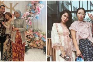 7 Gaya seleb di acara lamaran Kiky Saputri, Hesti pakai kain Bali