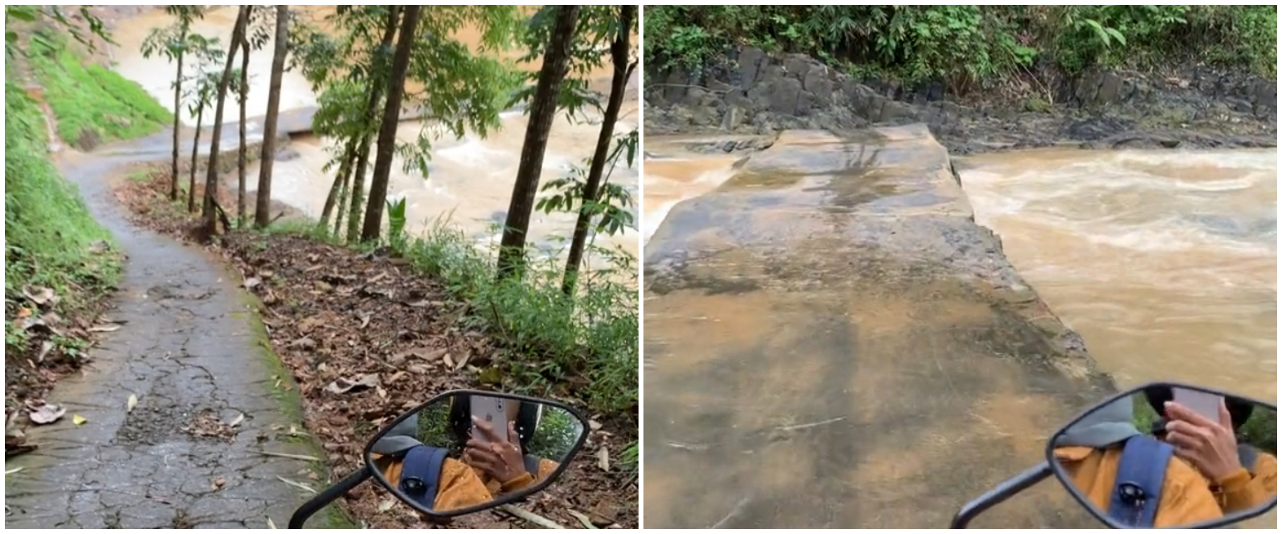 Aksi santai wanita lewati jalan ekstrem, bikin yang lihat ketar-ketir