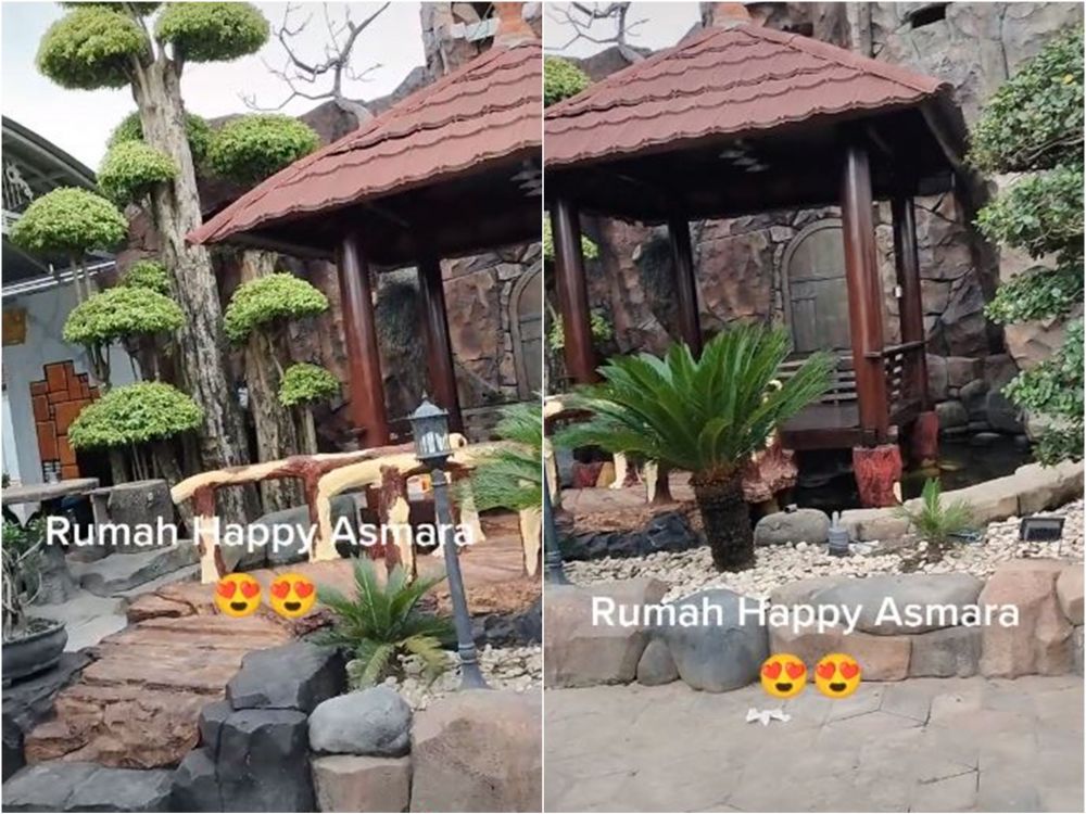 Penampakan rumah Happy Asmara ini bikin kagum, megah banget