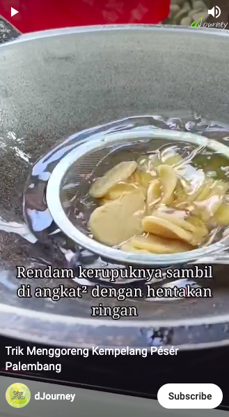 Cara goreng kemplang Palembang agar renyah dan mekar sempurna