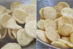 Cara goreng kemplang Palembang agar renyah dan mekar sempurna