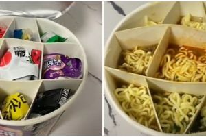 Pengen cicipi semua rasa, trik wanita ini makan mi instan kreatif pol