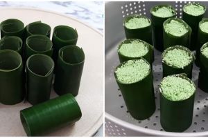 5 Trik bikin kue putu ala rumahan, pakai cetakan daun pisang