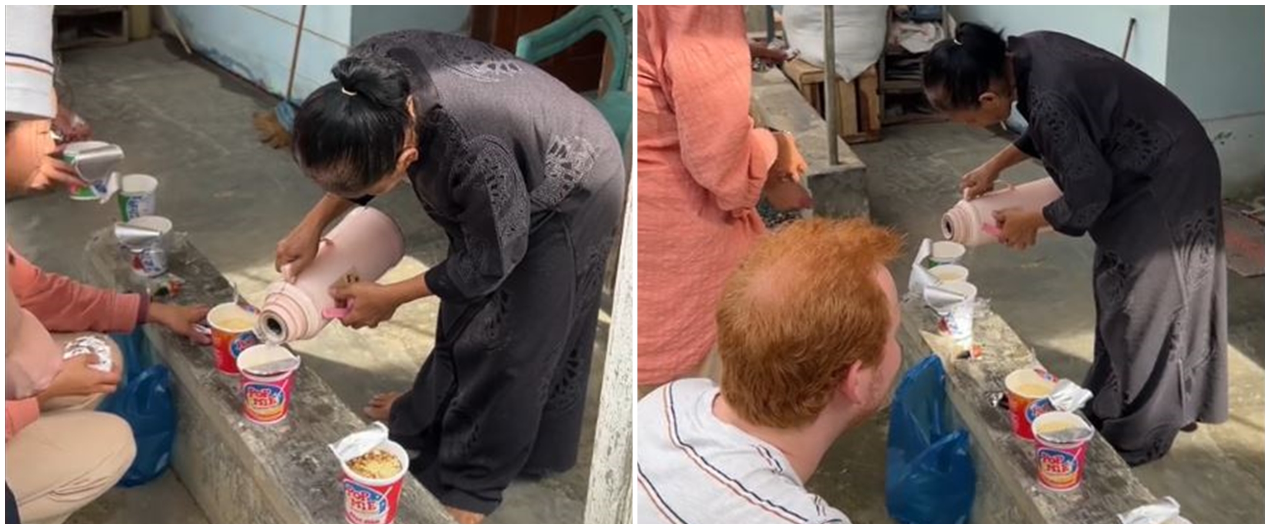 Aksi emak-emak bantu bule kelaparan saat terjebak di kereta, dipuji