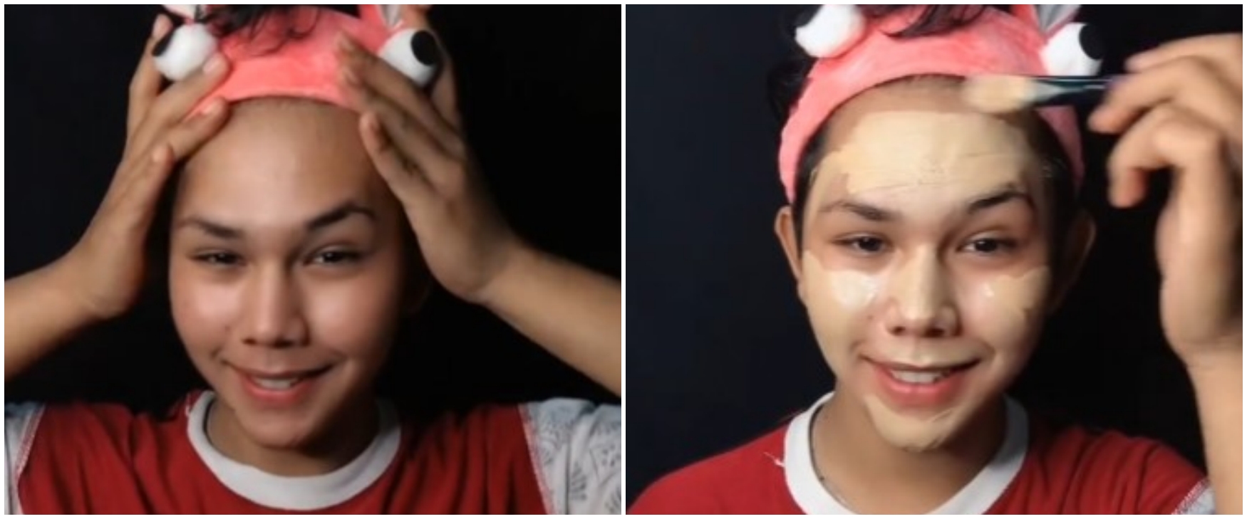 Transformasi cowok dimakeup ini bikin melongo, mirip Vanesha Prescilla