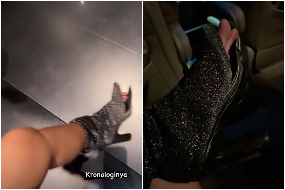 Detik-detik sepatu Happy Asmara jebol saat manggung, kakinya keseleo