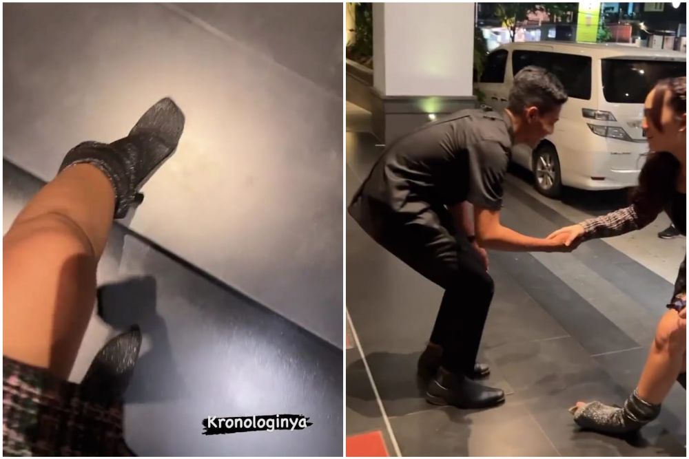 Detik-detik sepatu Happy Asmara jebol saat manggung, kakinya keseleo