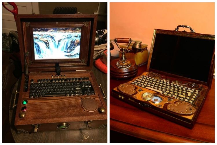 11 Hasil modifikasi laptop dengan desain klasik, punya estetika tinggi