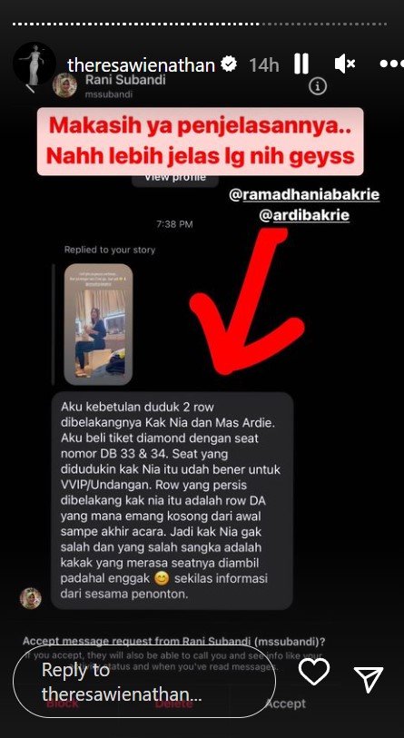 Nia Ramadhani serobot kursi penonton © berbagai sumber