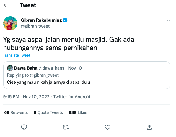 Dituduh mengaspal depan rumah Erina Gudono, ini klarifikasi Gibran