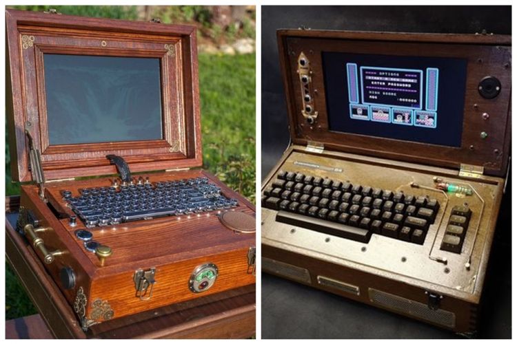 11 Modifikasi casing laptop dengan bahan kayu, tampil elegan & estetik