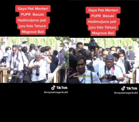 Viral momen Menteri Basuki jadi fotografer dadakan Jokowi di KTT G20