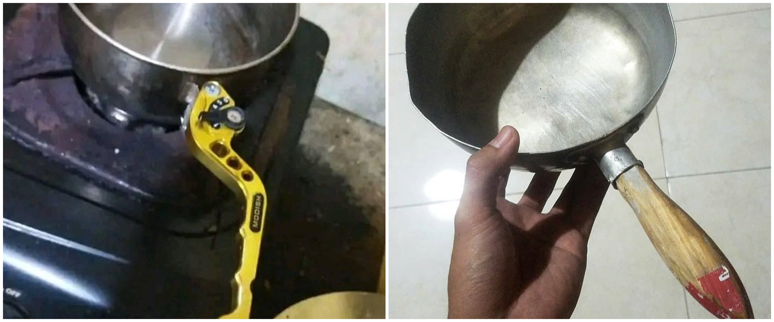 11 Ide nyeleneh orang benerin gagang panci, kreatifnya agak maksa