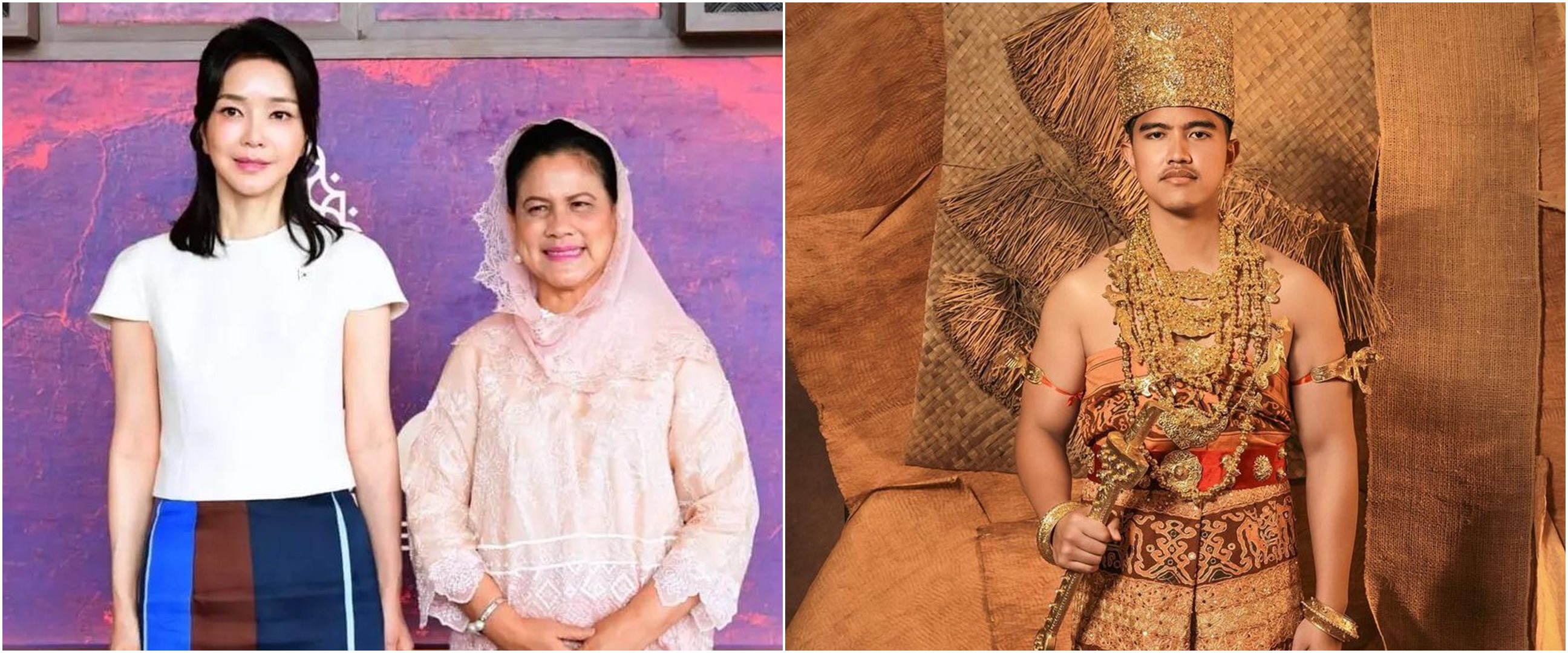 Potret Iriana dan Kim Keon-hee jadi meme, Kaesang beri respons menohok