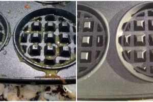 Cara mudah bersihkan cetakan waffle listrik, tak perlu pakai sabun