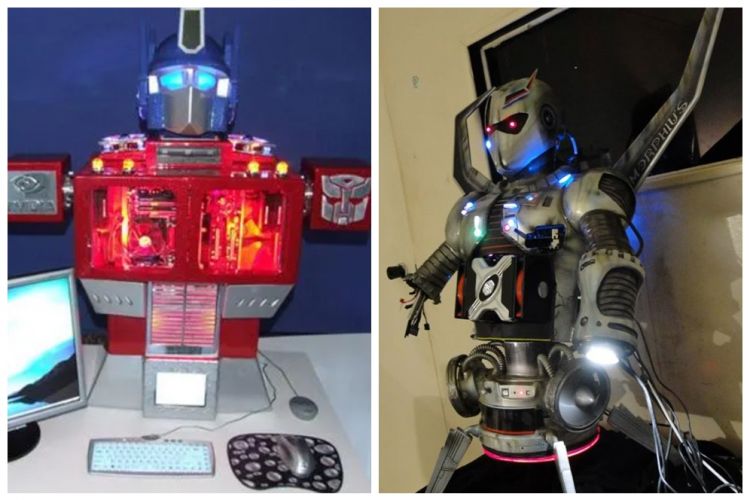 11 Ide kreatif rakit komputer dengan casing bentuk robot, tampil gaya