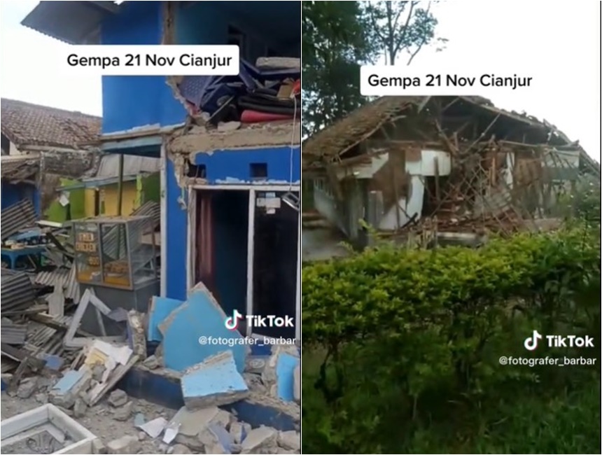 Potret terbaru kondisi pasca gempa Cianjur, rumah dan bangunan rusak