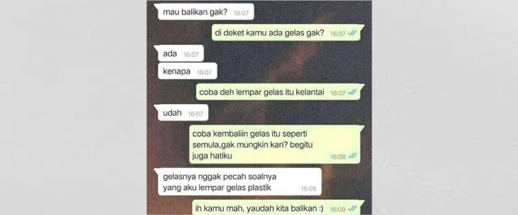 13 Chat WA saat ajak mantan balikan ini kocak, nggak habis pikir