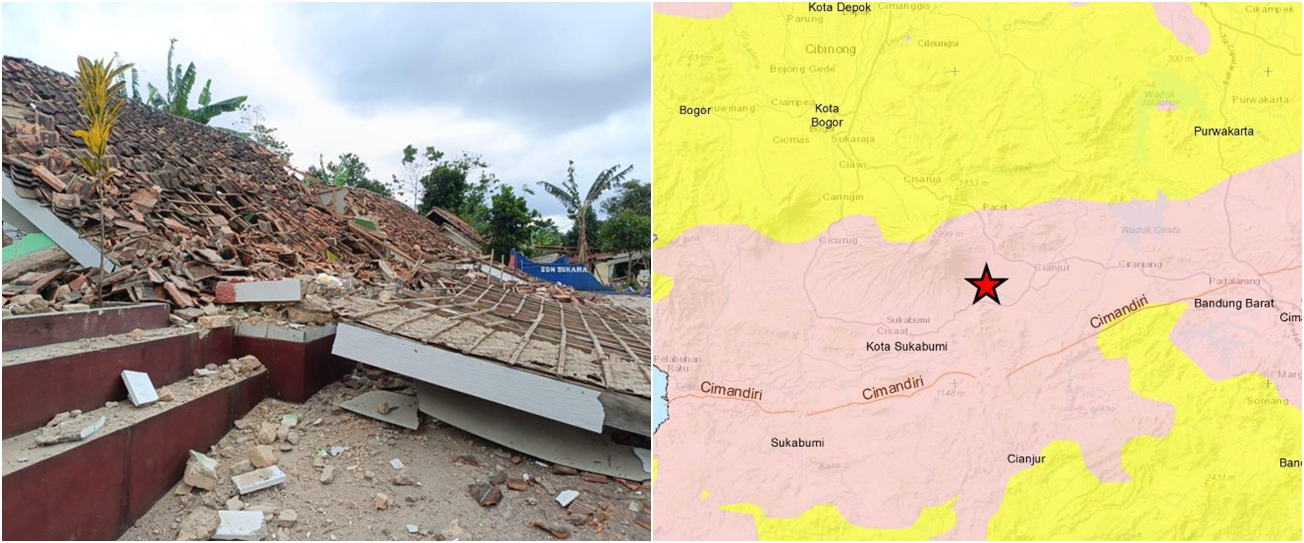 Titik pusat gempa Cianjur terletak pada kawasan rawan bencana