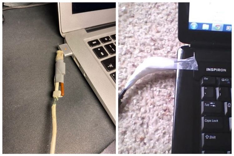 11 Ide absurd ketika ngecas laptop, untung nggak korsleting