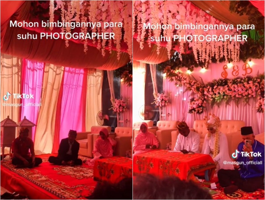 Dekorasi nikahan serba merah, fotografer curhat sulit bikin foto bagus