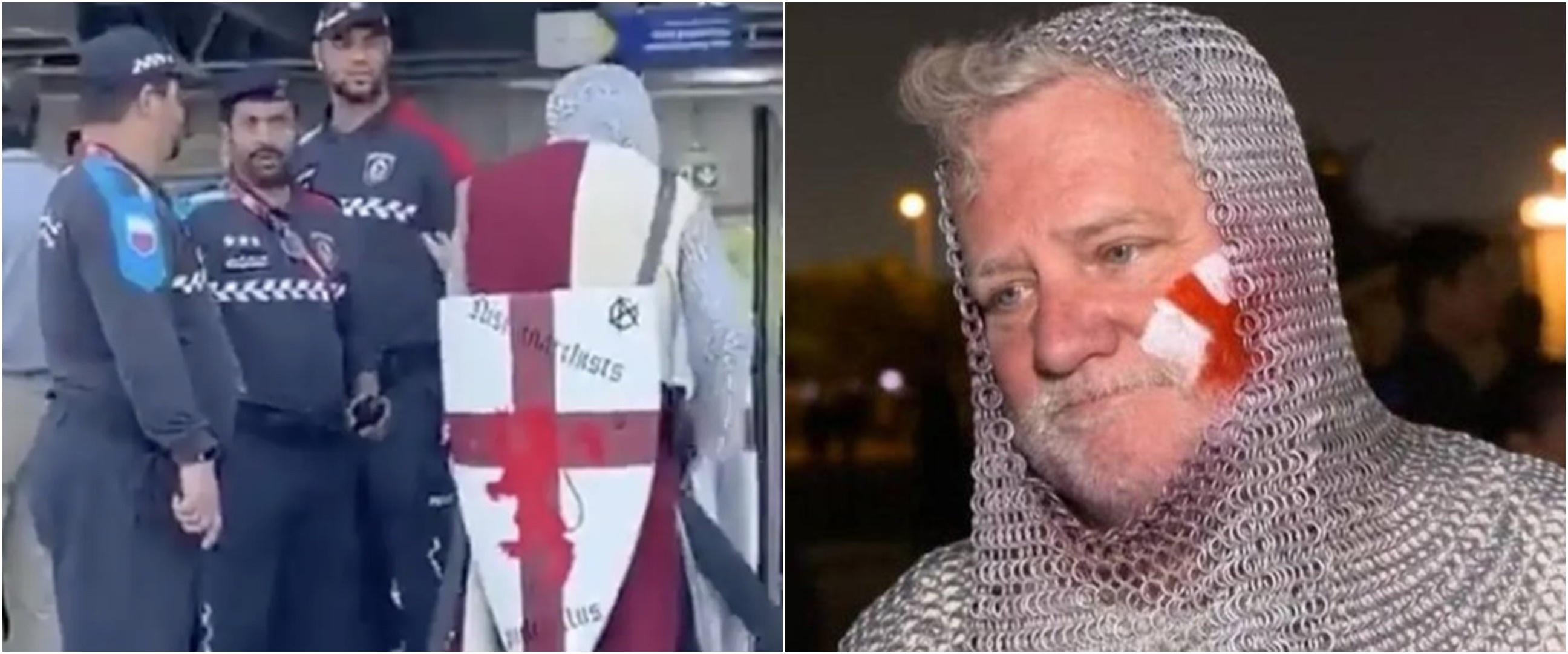 Pakai kostum perang, fans Inggris di Piala Dunia diusir dari stadion