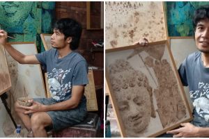 Easting Medi seniman Borobudur, tuangkan karya seni lewat empon-empon