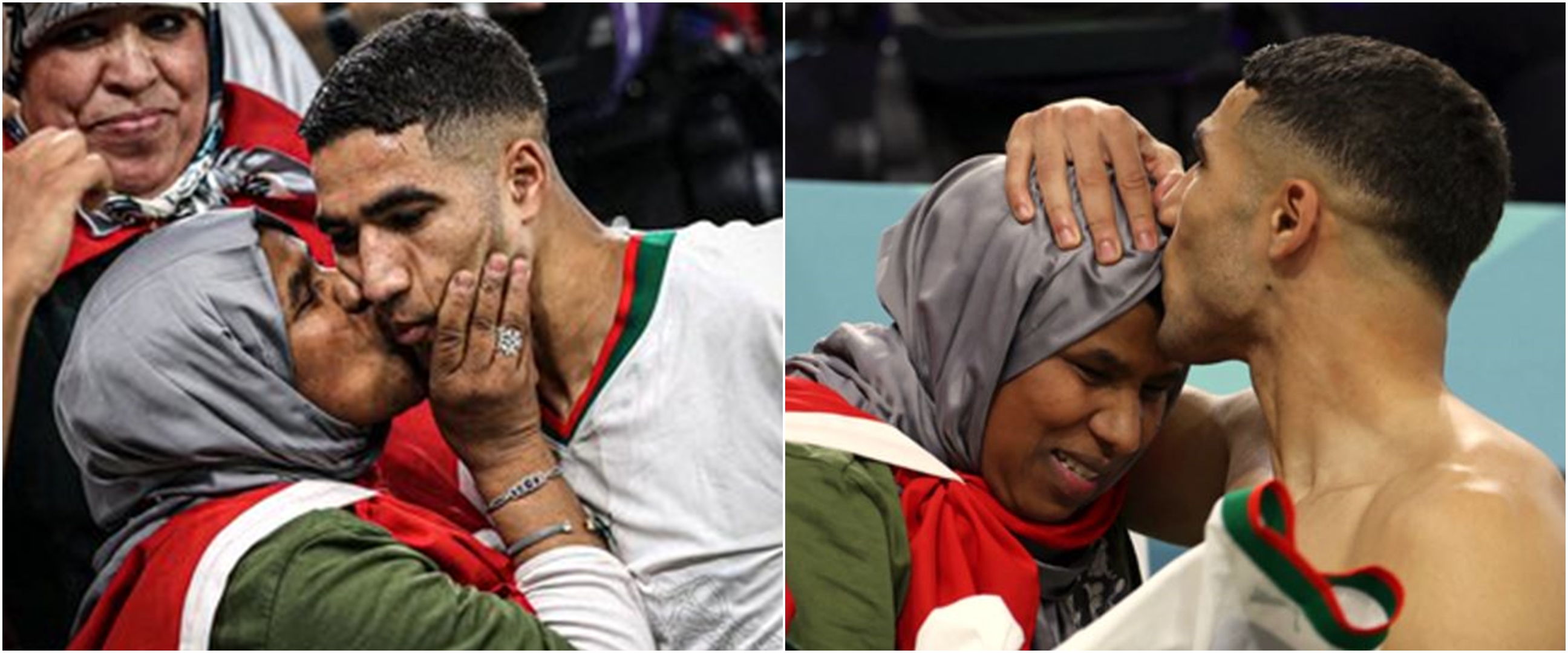 Momen Achraf Hakimi peluk ibu usai Maroko kalahkan Belgia, bikin haru