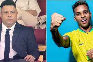 Bomber Brasil ini gosok kaki Ronaldo Nazario berharap dapat kekuatan