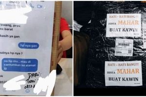 11 Tulisan ditempel di paket ini kreatif banget, kurir autosenyum