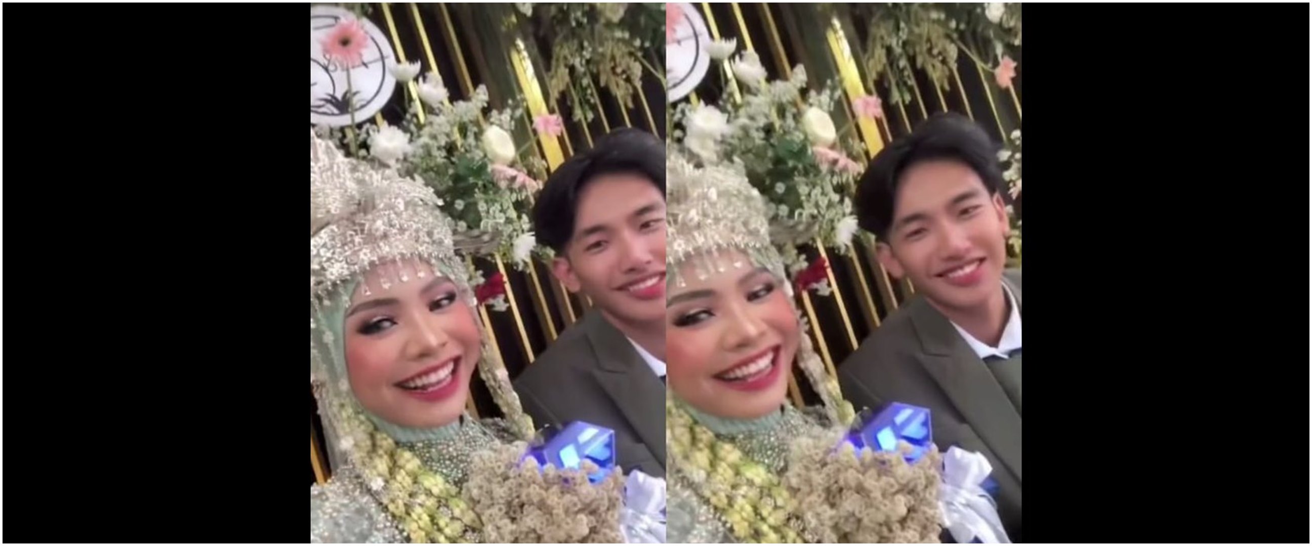 Momen manten pria pasrah saat mempelainya dipajang dengan cowok lain, ekspresinya bikin ngakak