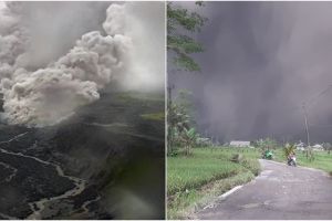 9 Potret terkini kondisi Gunung Semeru, jalanan tertutup awan guguran panas