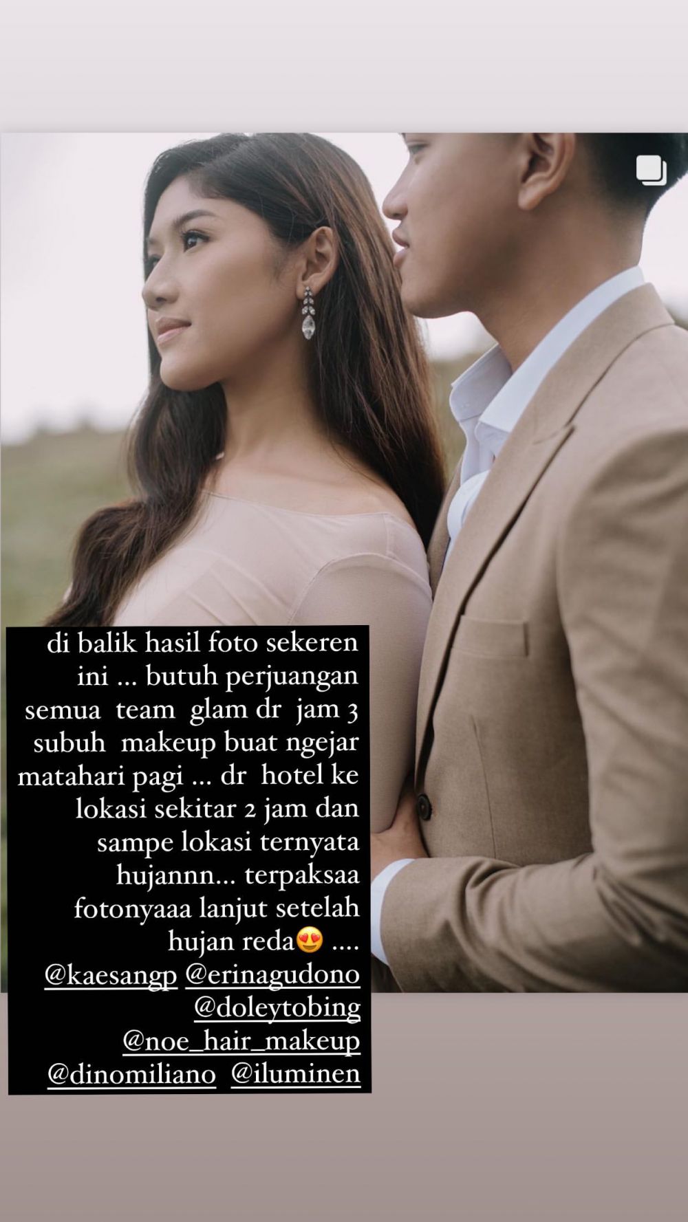Perjuangan Kaesang dan Erina jalani pemotretan prewedding, lokasi penuh lumpur