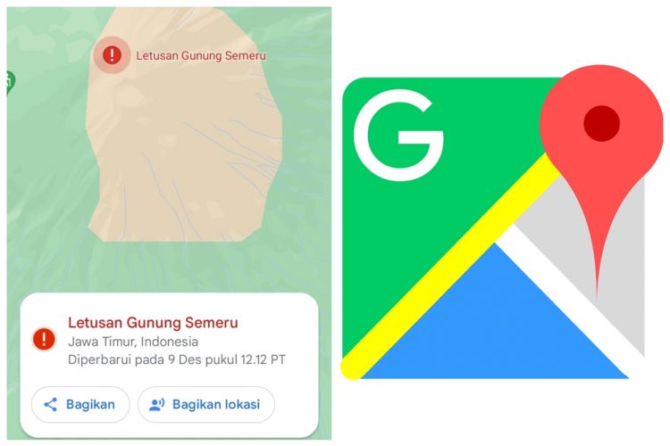 Cara mudah gunakan Google Maps untuk pantau aktivitas terkini gunung berapi