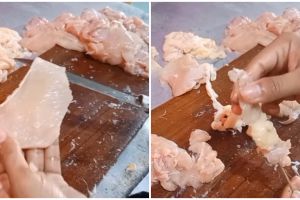 Trik memotong daging ayam untuk sate agar hasilnya banyak, cocok buat jualan