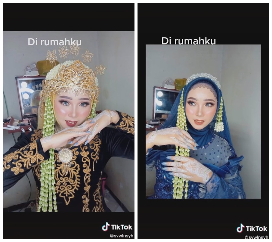 Beda makeup pengantin pilihan sendiri vs mertua ini bikin nyesek, hasilnya beda pol