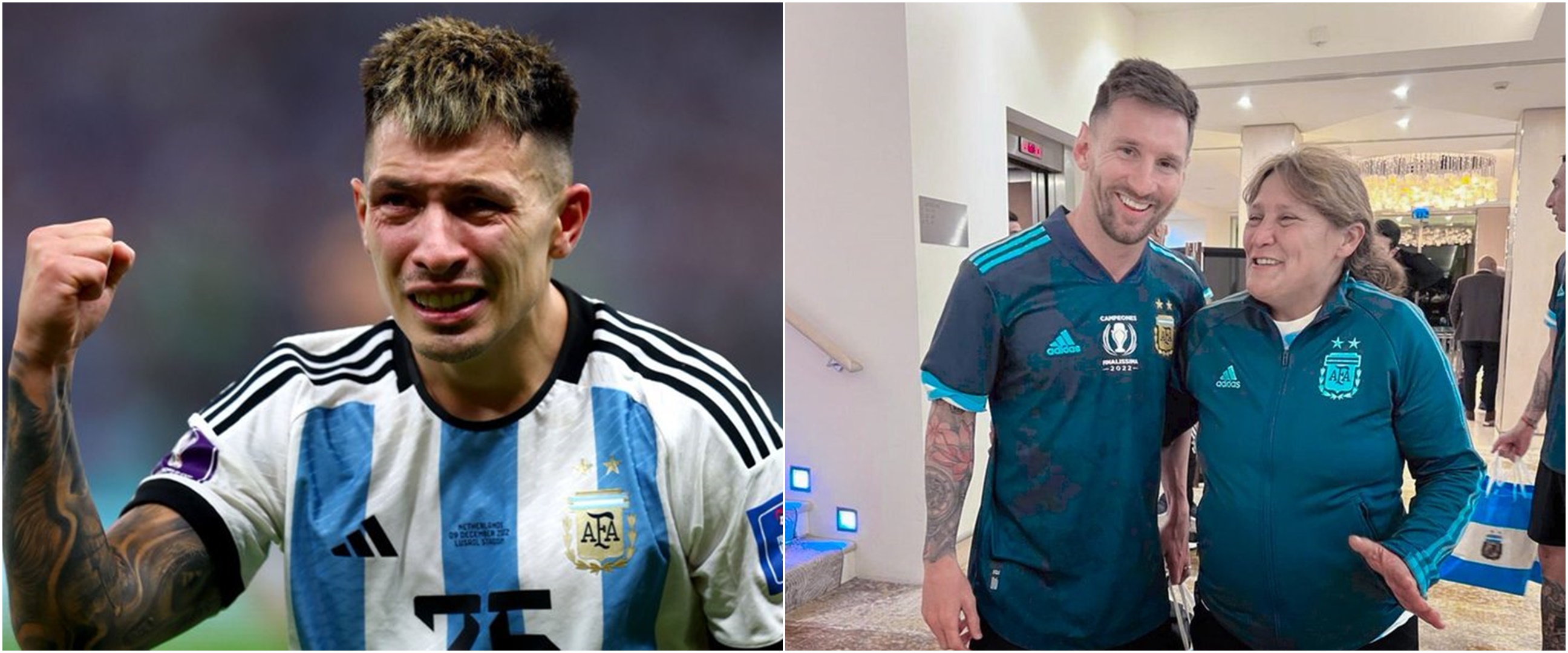 Momen emosional Lisandro Martinez usai kemenangan Argentina ke final, ajak ibu bertemu Messi