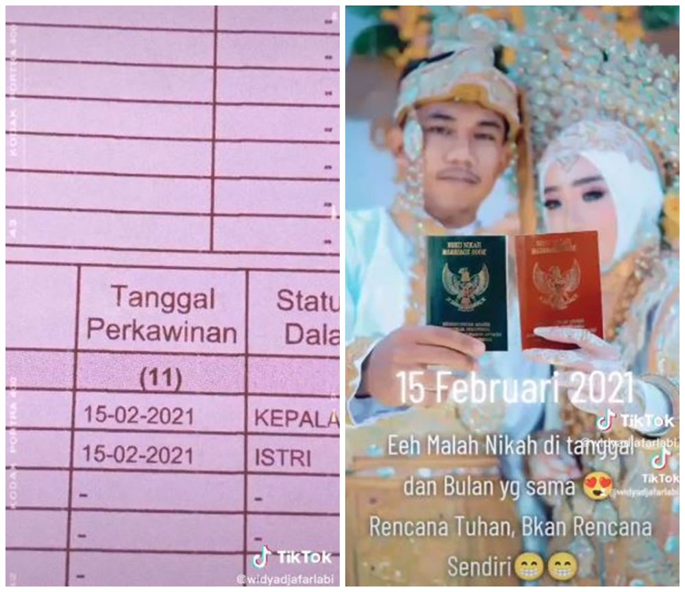 Definisi jodoh nggak kemana, pasangan suami-istri ini lahir dan menikah di tanggal yang sama