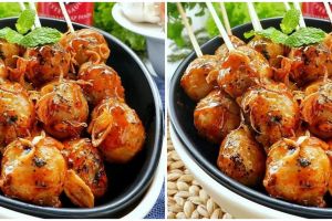 Resep dan cara membuat bakso bakar saus tiram, simpel, istimewa, bisa jadi ide jualan