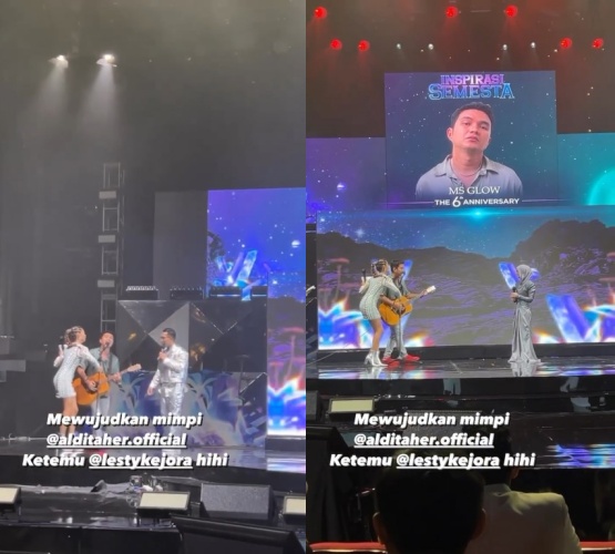 Mimpinya terwujud, ini momen Aldi Taher nyanyi lagu 'Lesty sayang Rizky Billar' di depan Lesty