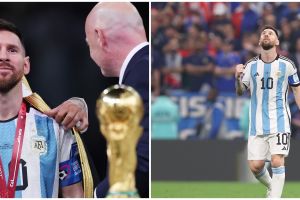 Penampakan sepatu Lionel Messi, bertuliskan nama cinta sejatinya