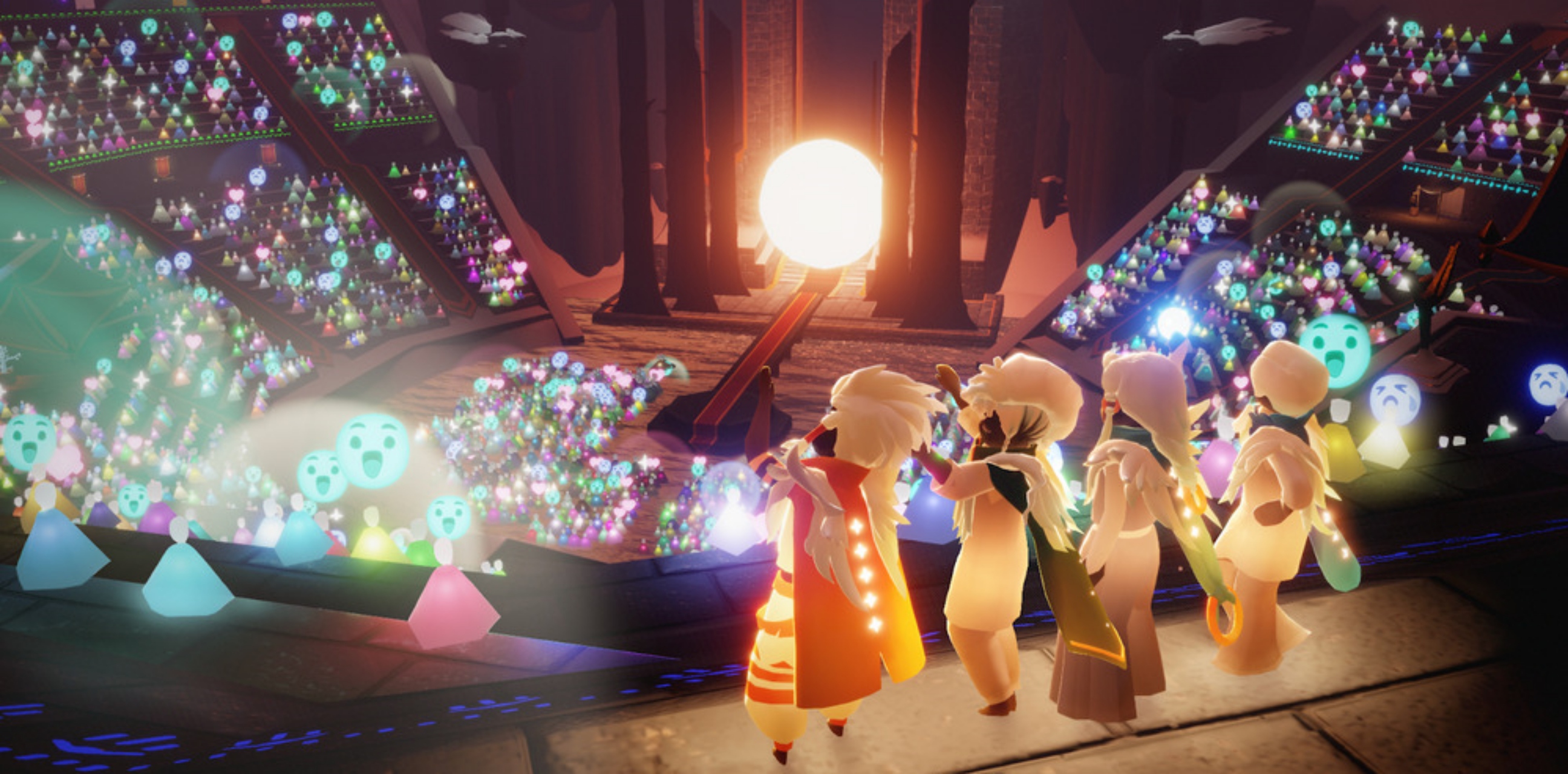 Keseruan konser virtual Aurora dalam game, ribuan pemain nonton di satu layar