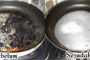 Trik membersihkan teflon berkerak dan berkarat, simpel cukup pakai dua bahan